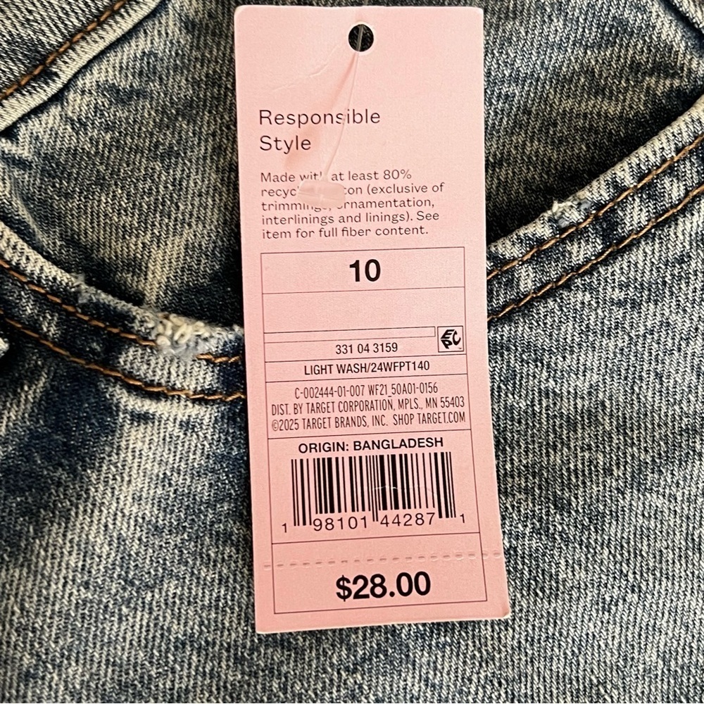 NWT Wild Fable Light Wash Low Rise Bootcut Raw Hem Jeans Size 10 - Picture 9 of 14